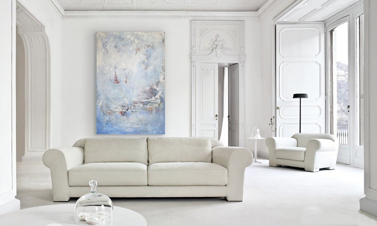 Organic Landscape Acrylic Painting By Doris Duschelbauer, 38 X 57, Eternity - Eternidad, Original Artwork