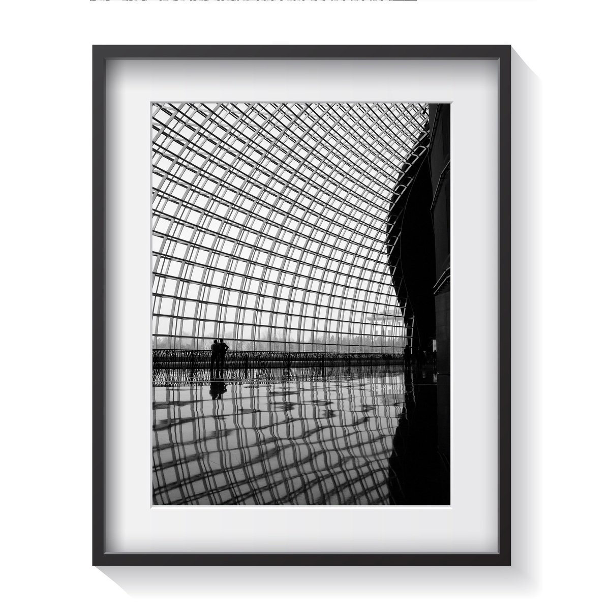 Geometric Cityscapes Photograph By Serge Horta, 28 X 35", Inside The Dome, Original Artwork