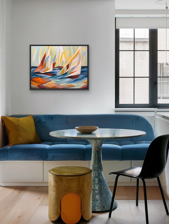 Sailboat Regatta Seascape