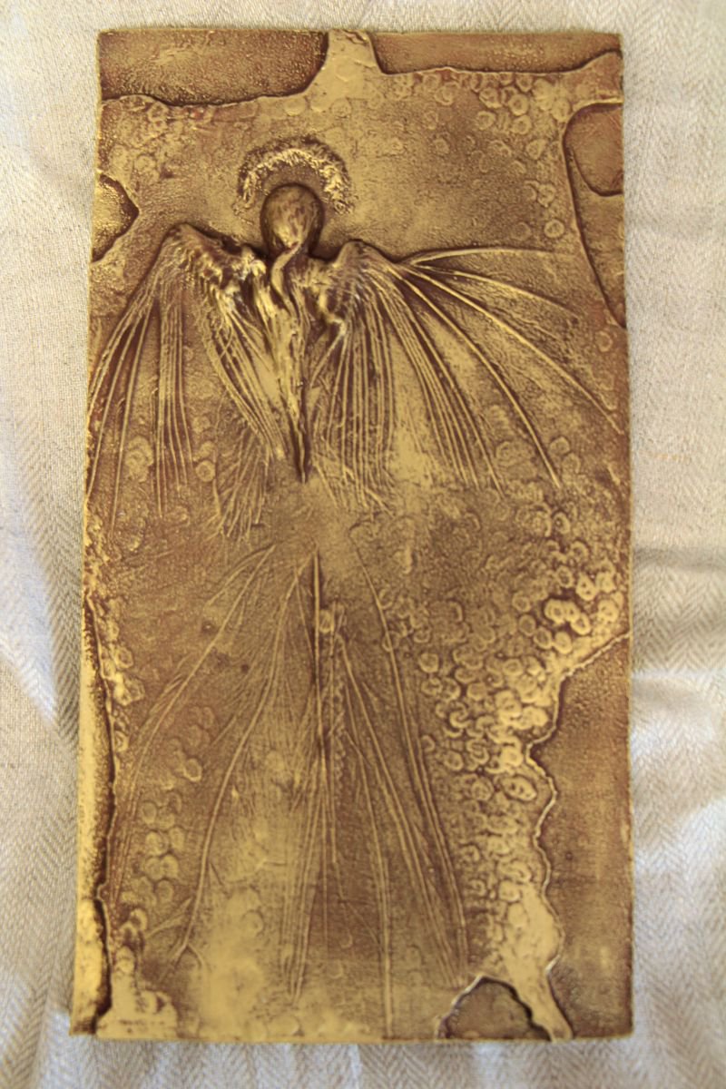 Flying Away Angel (Gold) by Zbigniew Skrzypek