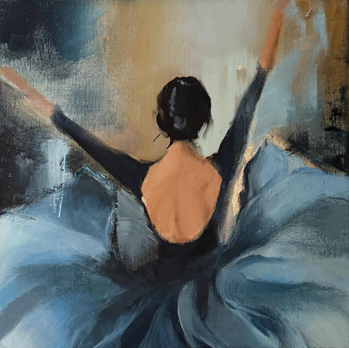 Expressive Oil Painting , The Pirouette By Tamara Andjus, 12 X 12, Artwork For Sale On Artfinder