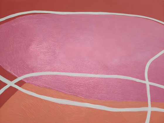 Zen Minimalism.Balance of Pink,Peach,Purple