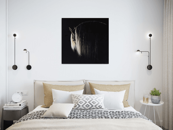 Light on the horse's mane