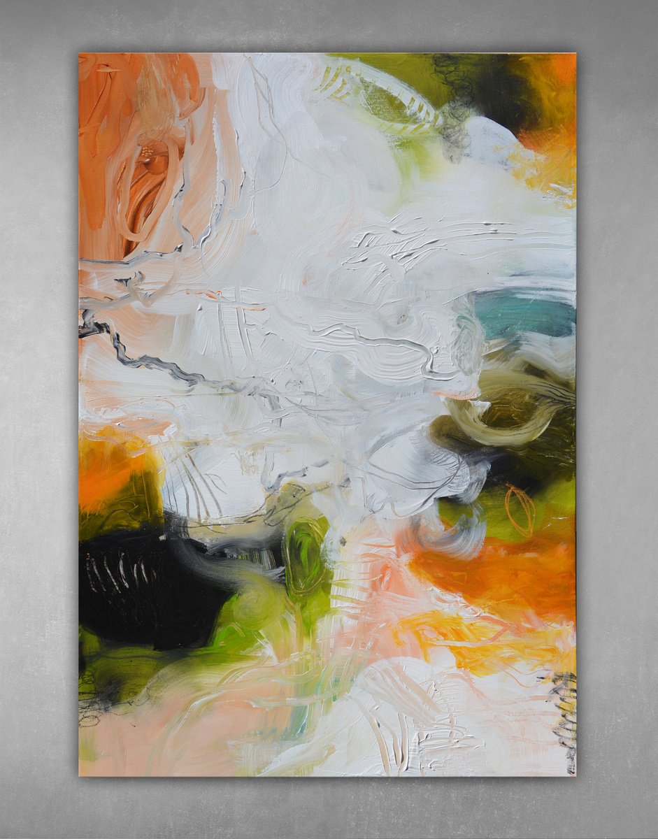 Abstract Acrylic Painting By Andrada Anghel, 24 X 36, Managing Justified Emotions, Original Artwork