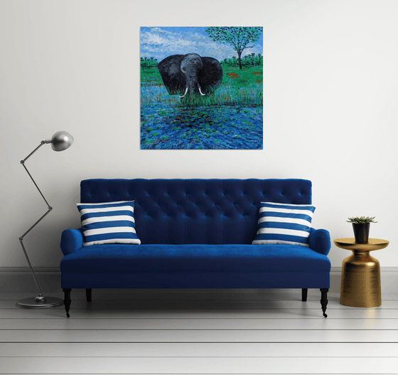 Okavango Delta I ( Large 40" x40" - 102cm x 102cm)