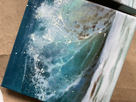 Diptych Sea Ocean Realistic Oil