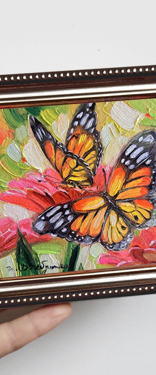Monarch Butterflies painting by Nataly Derevyanko