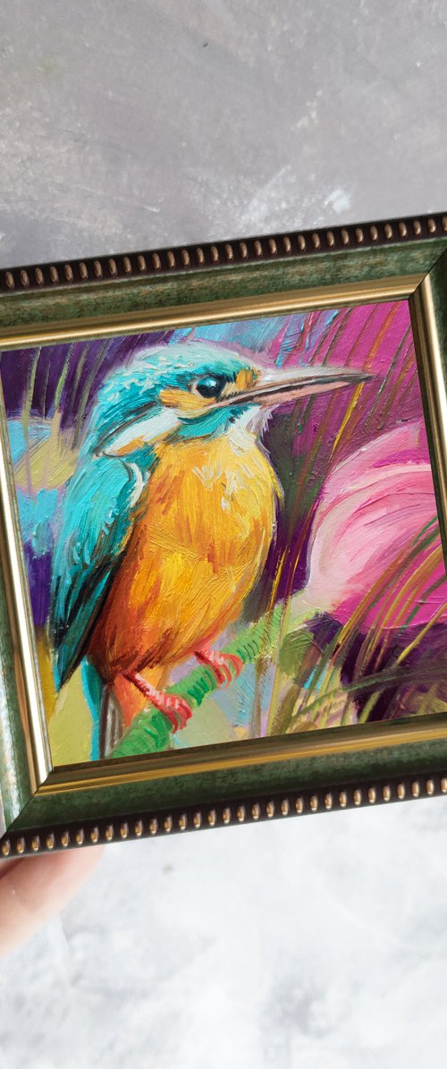 Kingfisher bird by Nataly Derevyanko