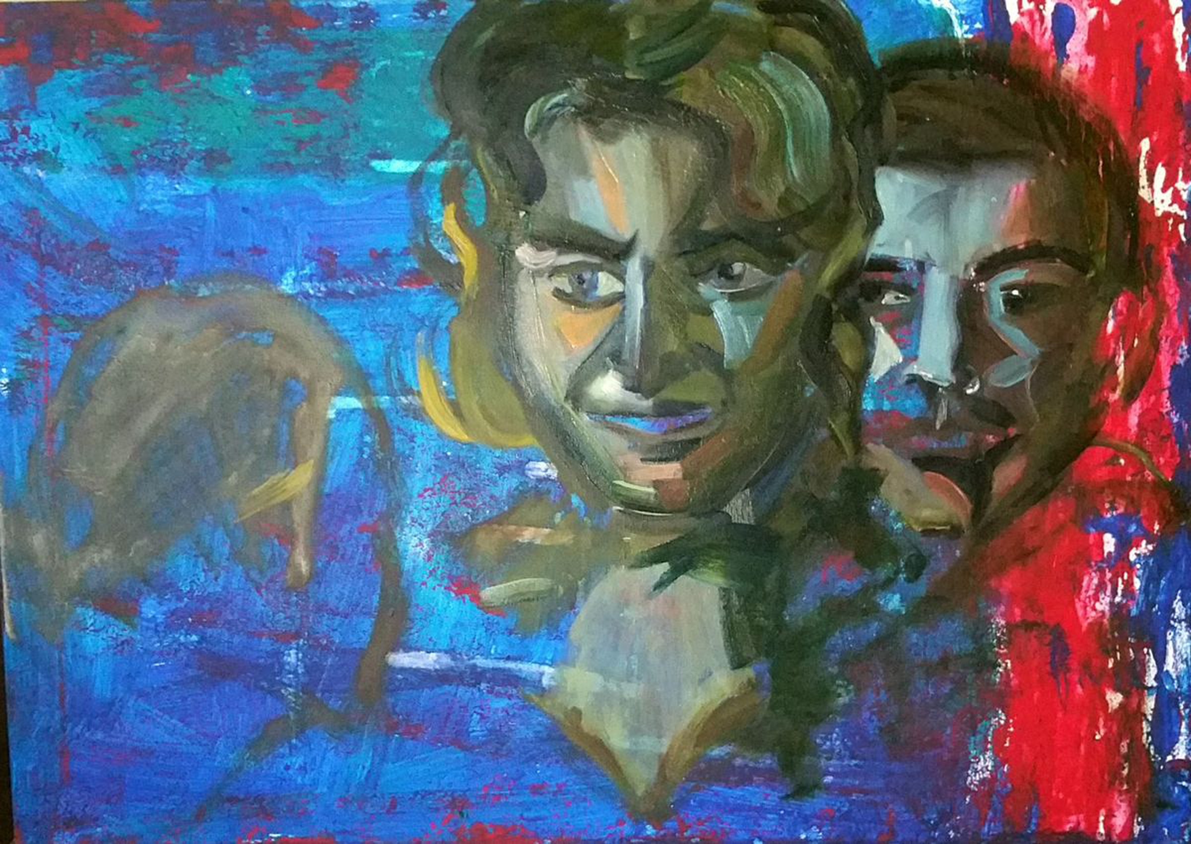 Monica Vitti Abstract People Modern Oil Painting Artfinder