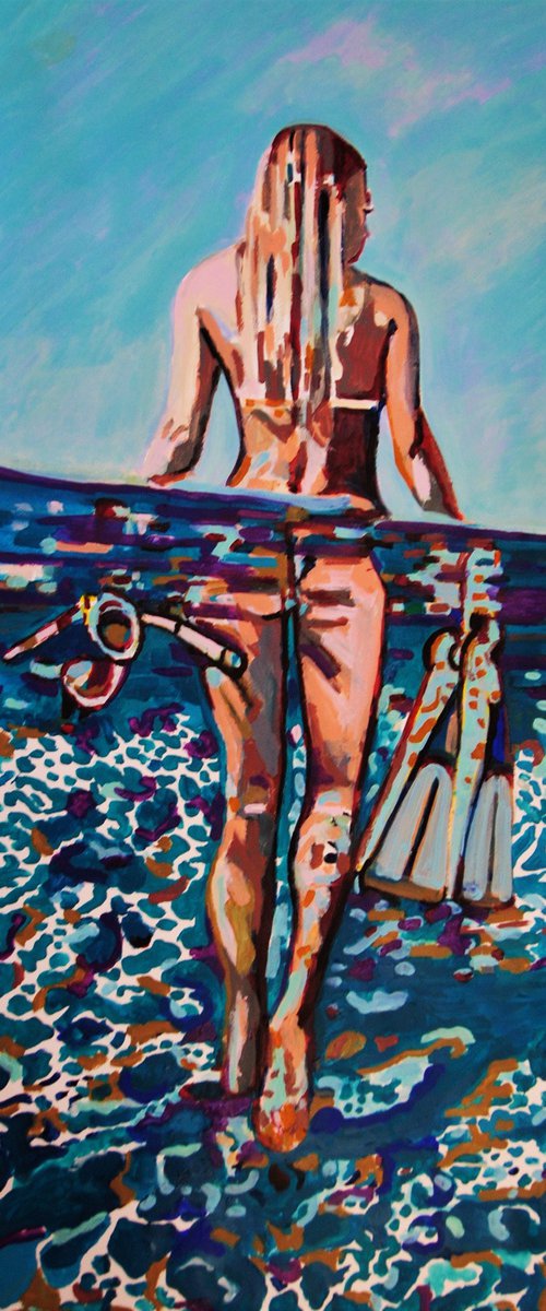 Underwater  / 101 X 72 cm by Alexandra Djokic