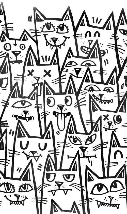 Cat Crowd by Luke Crump