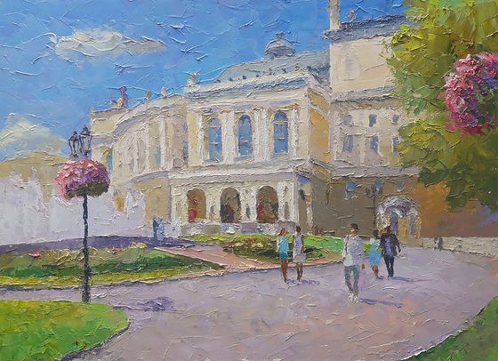 Oil painting Odessa Opera and Ballet Theater