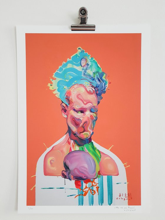 Who are you Russia" Screenprint by Maxim Fomenko | Artfinder