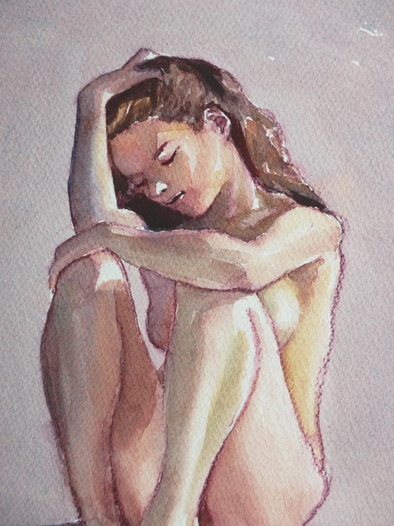 Seated female nude