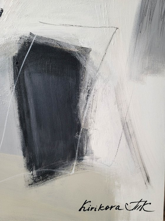 Black, canvas. Creation, 120x100cm