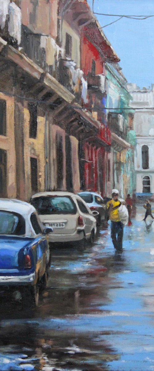 Street. Havana. 60x60 cm. by Linar Ganeev