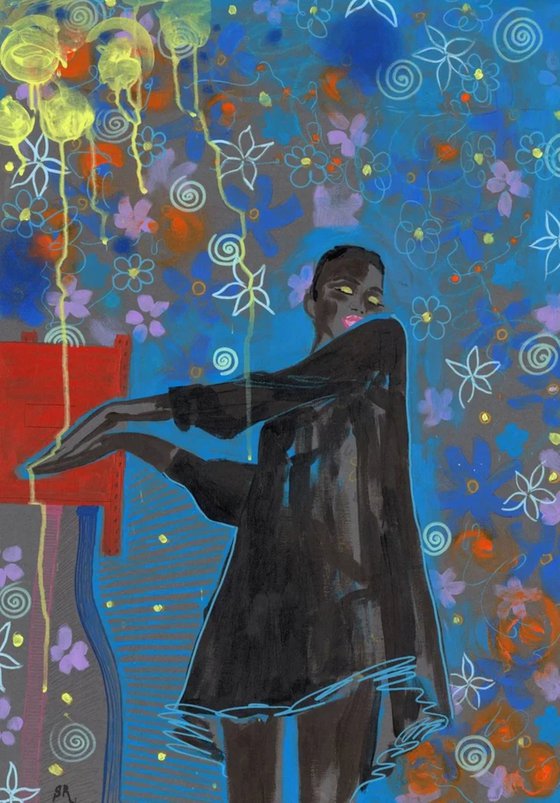 Woman with Yellow Flowers