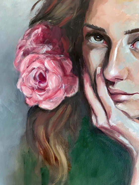 The girl with the Rose