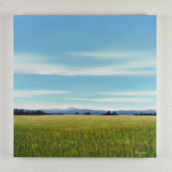 Distant Mountain - Blue Sky Landscape