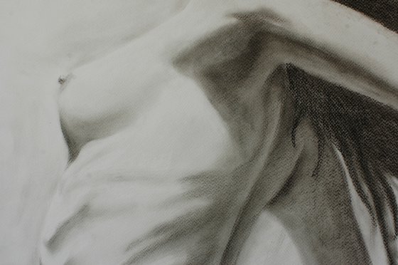 Nude study. Charcoal.