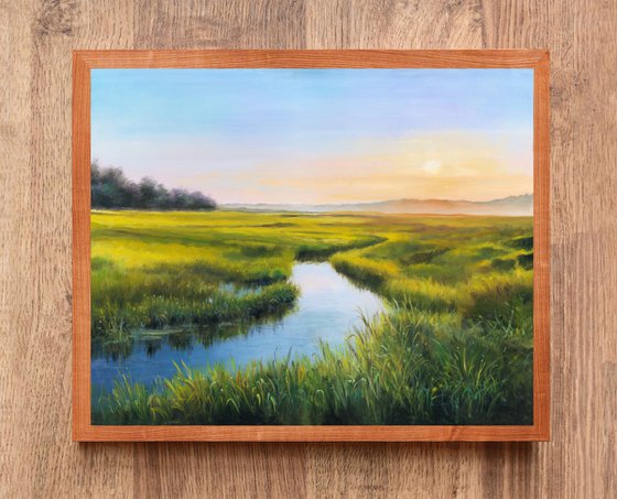 Sunrise over the marshland