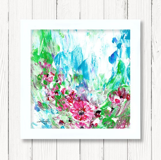 Floral Jubilee 42 - Framed Abstract Floral Art by Kathy Morton Stanion