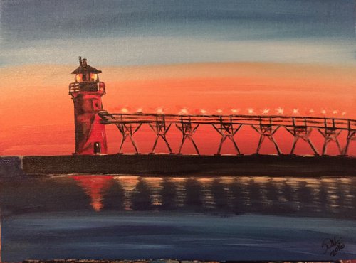 Lighthouse series #3 -  South Haven by Carolyn Shoemaker (Soma)