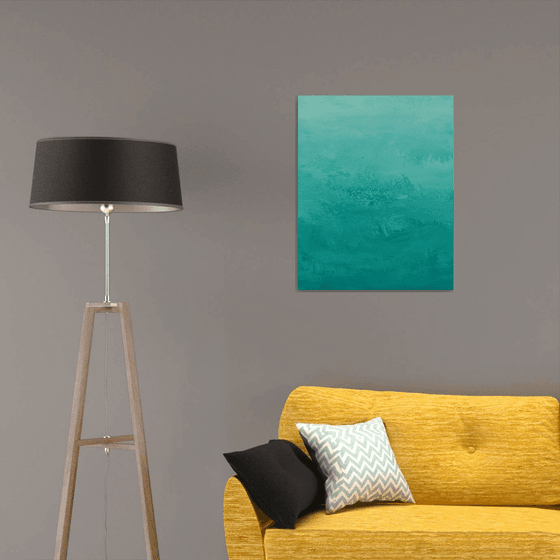 Misty Teal - Modern Color Field Abstract