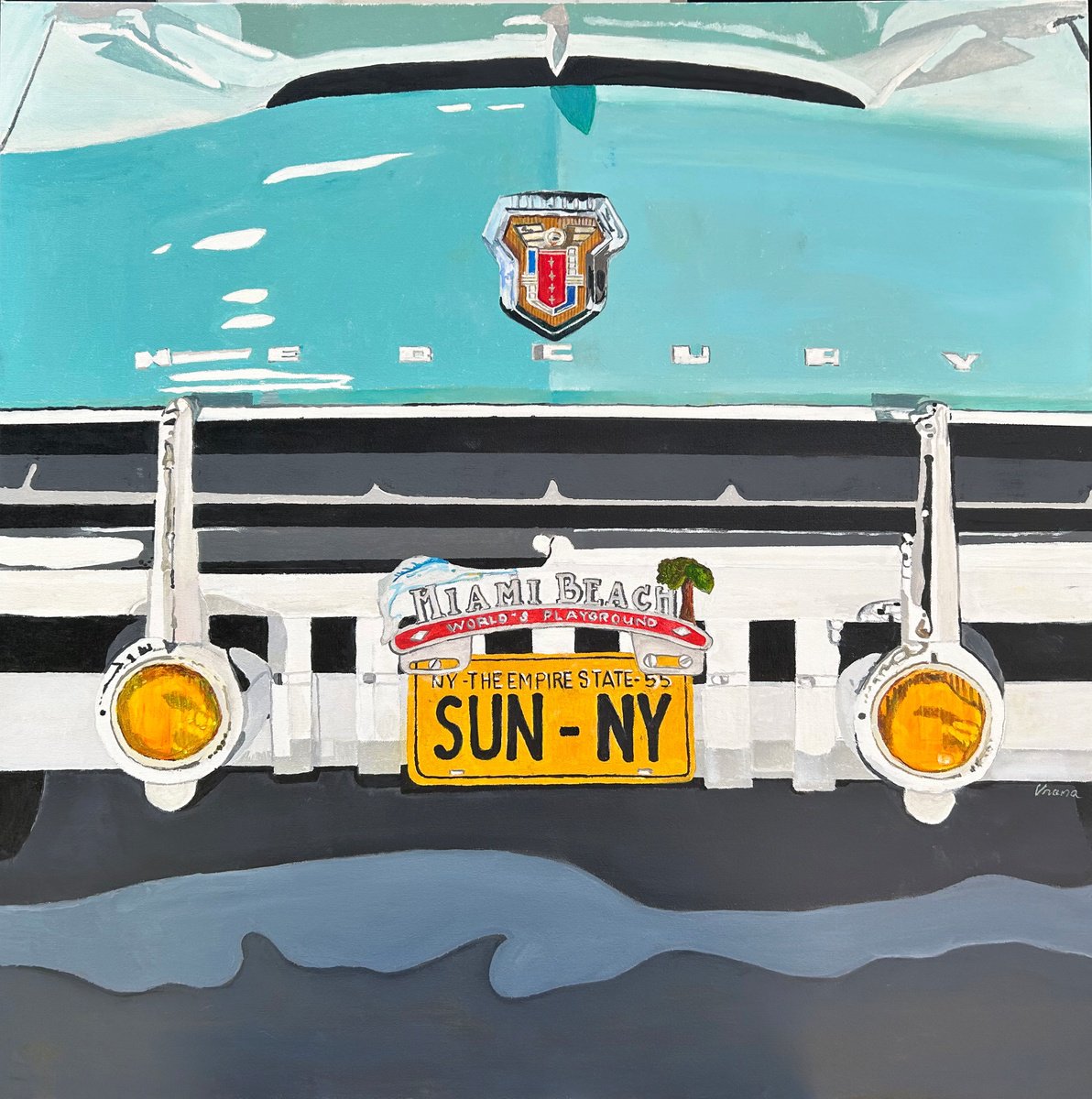 Photorealistic Still Life Oil Painting By Ken Vrana, 36 X 36", Muckie