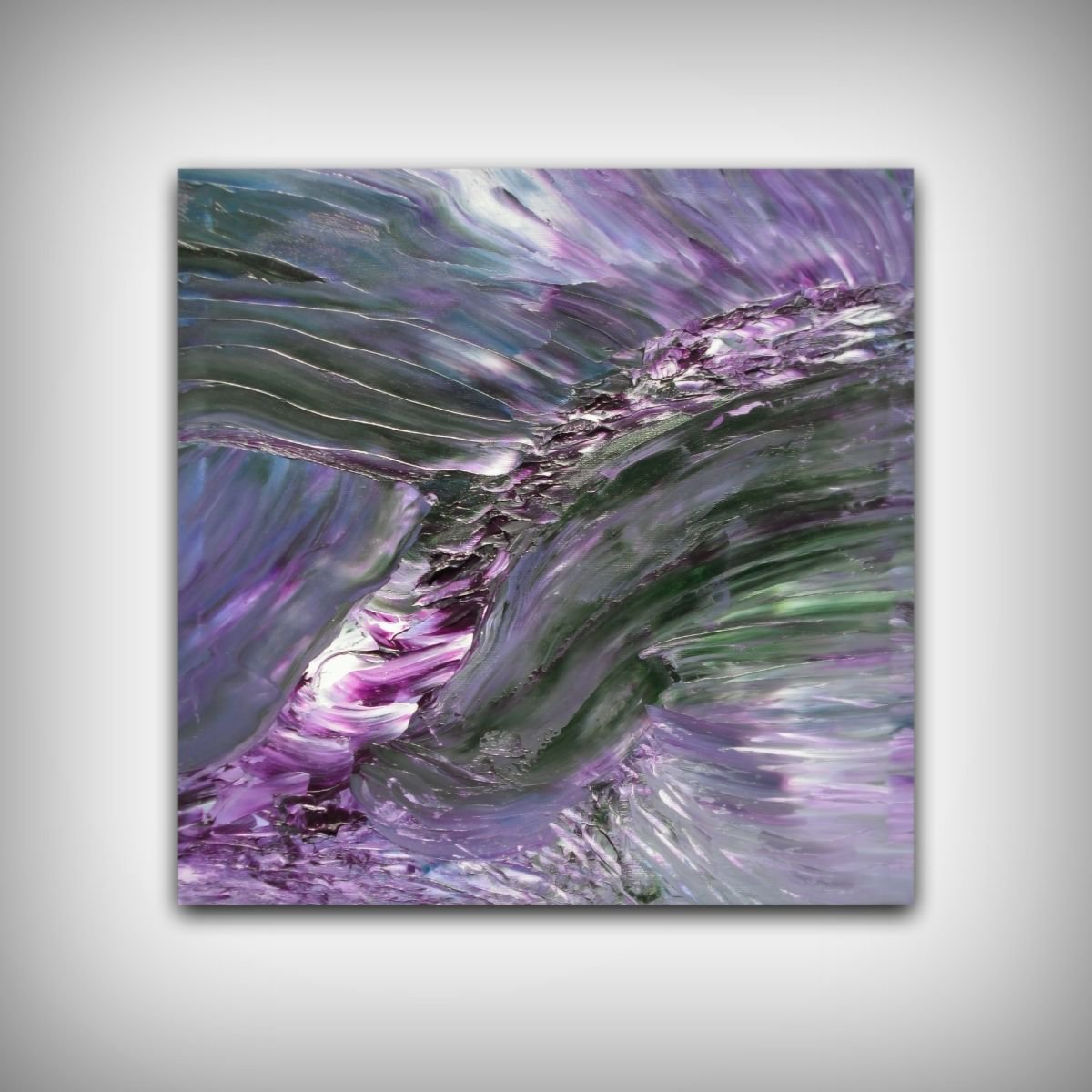 Abstract Oil Painting By Davide De Palma, 20 X 20, Mantra, Original Artwork