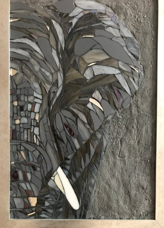 Glass mosaic Elephant animal art