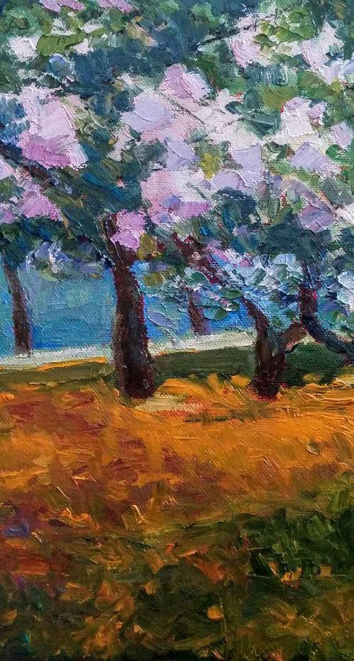 Bountiful Show, Spring Landscape oil painting by Padmaja Madhu