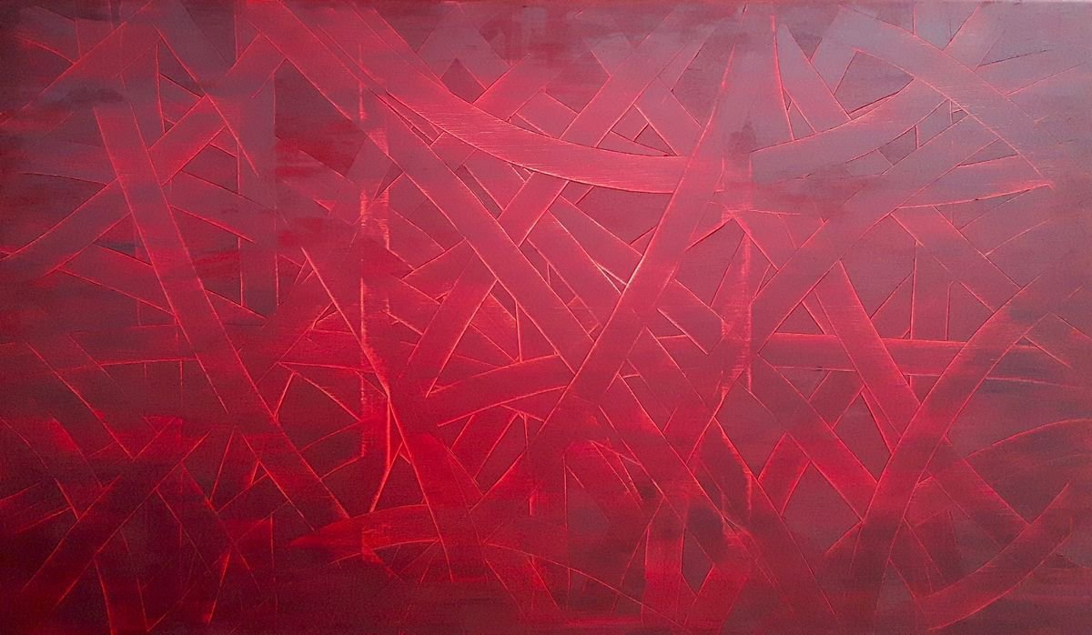 The Heart - Large textured abstract painting
