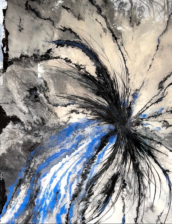 Art of Contradictions — Blue Black Abstract
