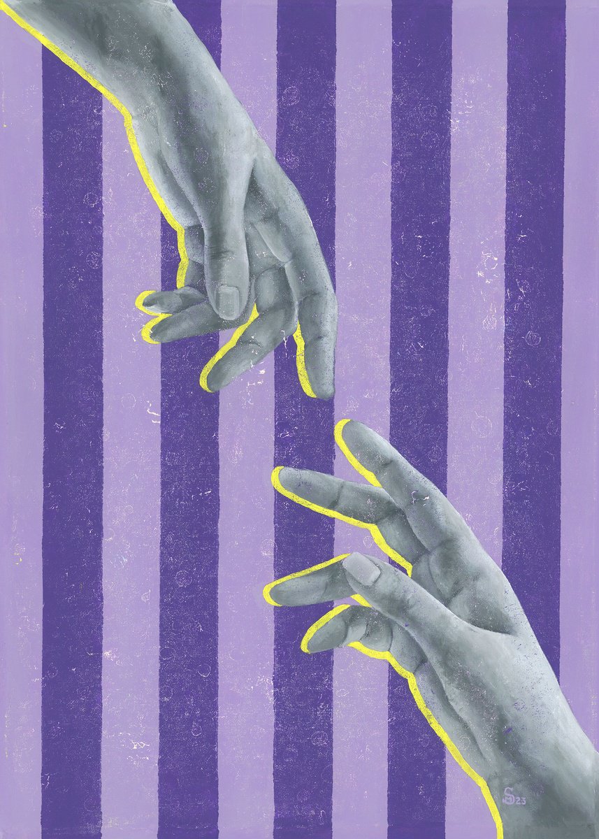 Expressive Portrait Acrylic Painting By Margarita Stepanova, 20 X 28", Missing You Only, Original Artwork