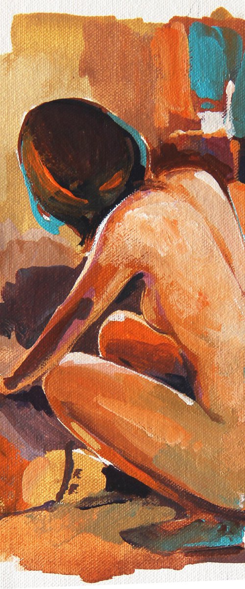 Her crescent self by ARTIST GURDISH PANNU