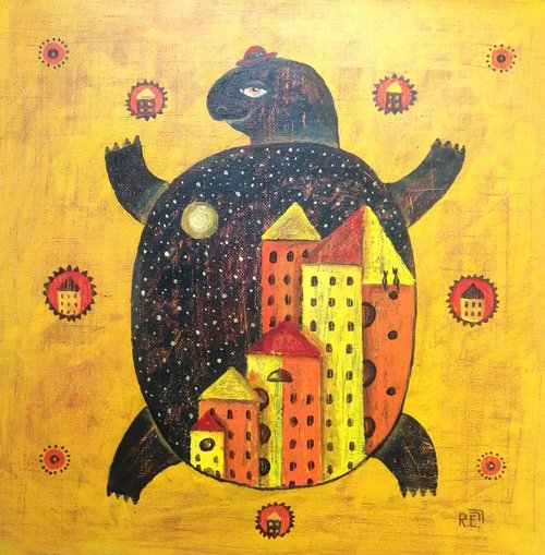 Turtle Planet by Elena Razina