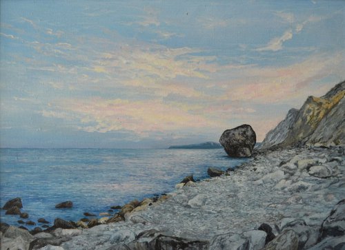 Seascape oil painting 'Sea Idyll' by Anna  Voloshyn