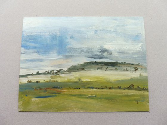 CLENT HILLS VIEW. Original Oil Painting. Landscape.