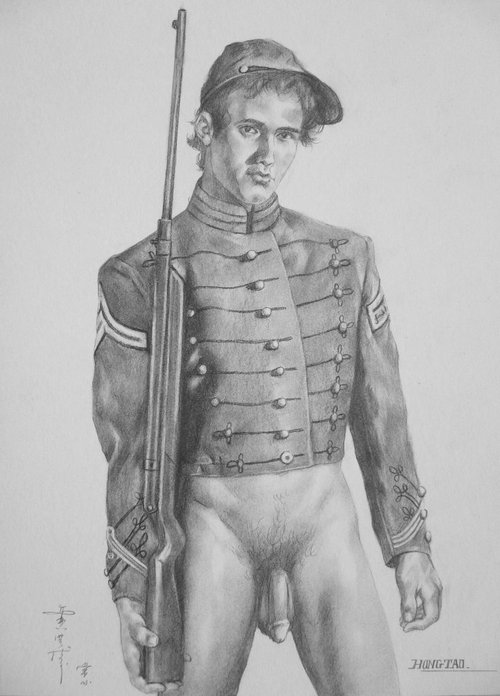 Drawing charcoal solider #16-4-24 by Hongtao Huang