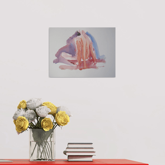 Seated male nude
