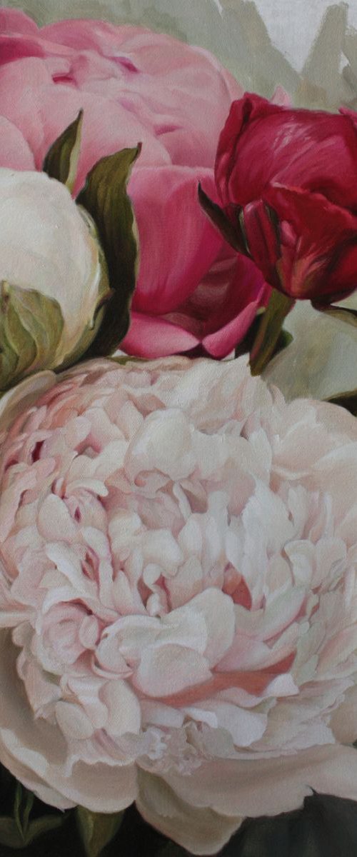 etude with pale pink peony by Julia Diven