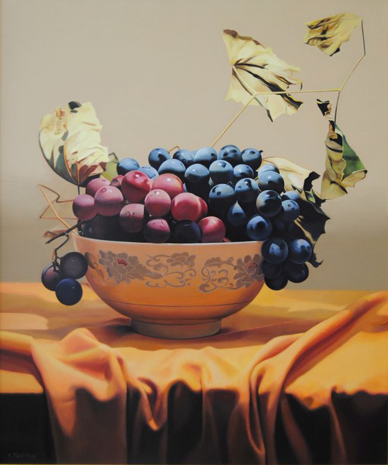 Autumn still life , Original oil on canvas painting