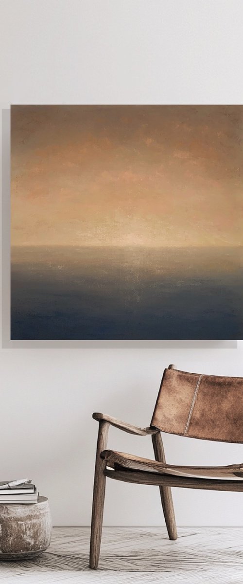 Zero Dawn, minimalist seascape by Alena Post