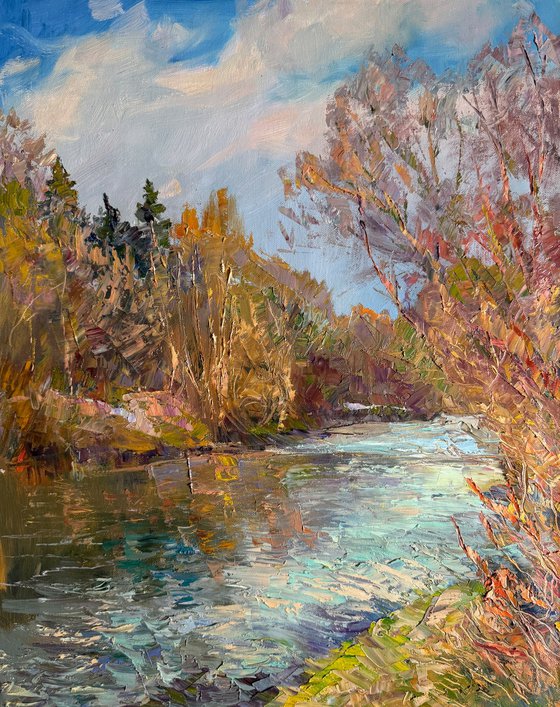 Golden Reflections of Spring