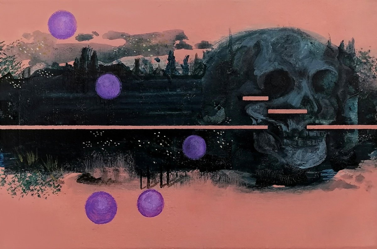 Expressive Abstract Painting By Alex Munzone, 12 X 8, Sequences 48, Original Artwork