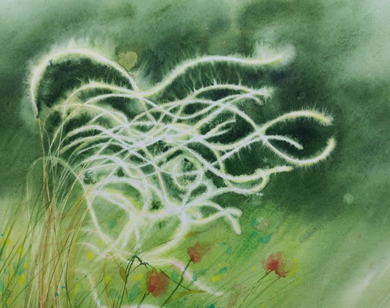 Feather Grass -  original watercolour - feather-grass  - stipa