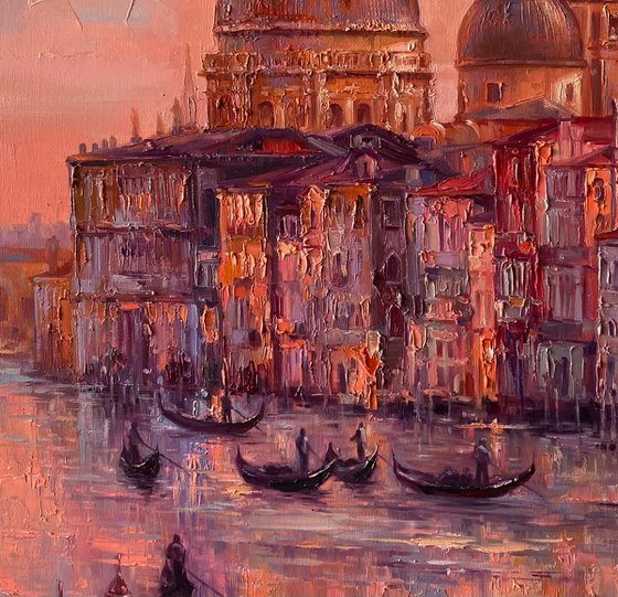 "Sun of Venice" original oil painting 70x50