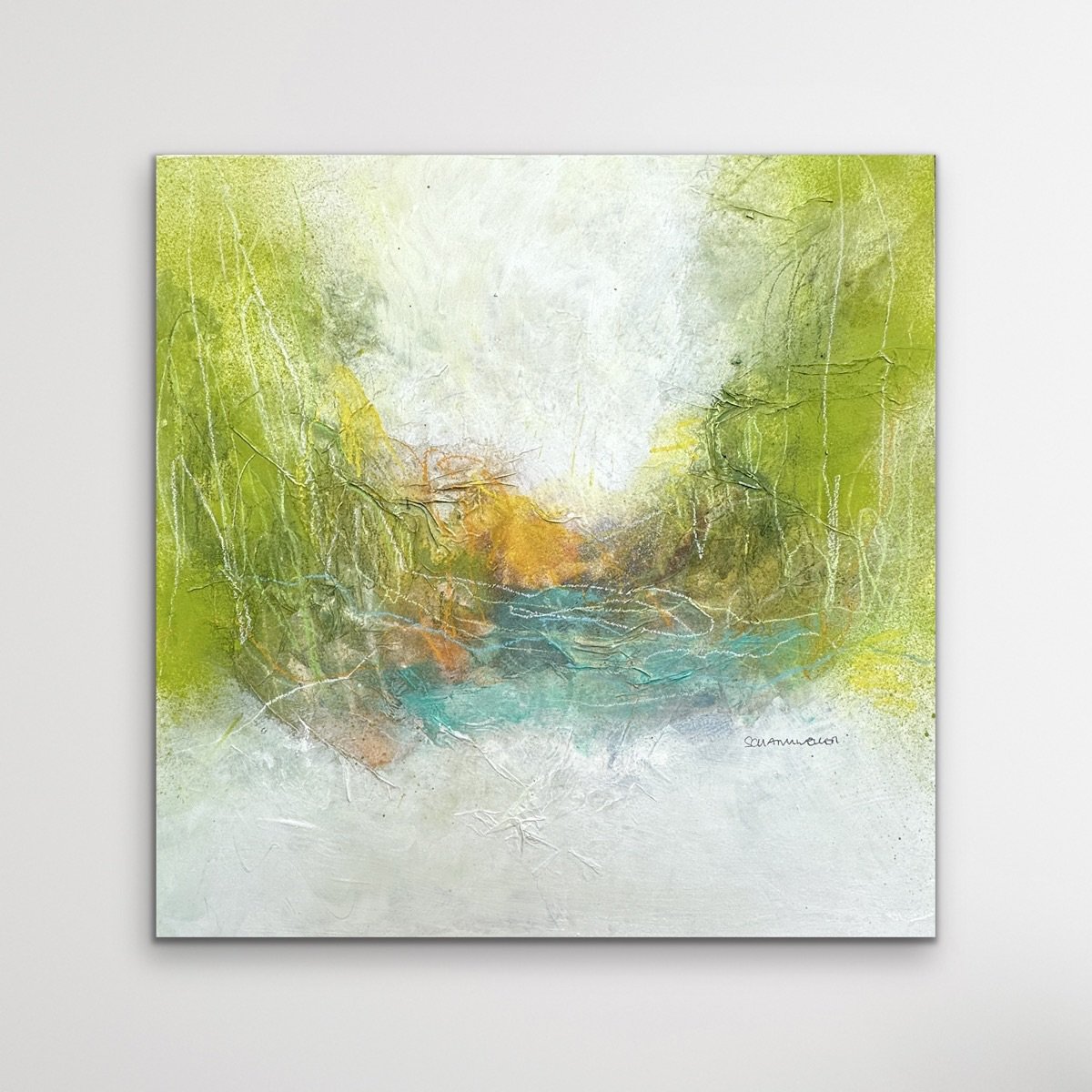 Abstract Acrylic Painting By Kirsten Schankweiler, 12 X 12", Symphony Of Nature No. 20, Original Artwork