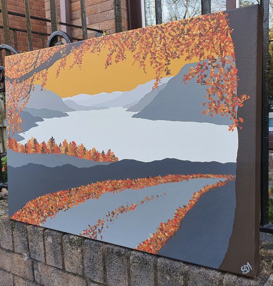 Golden leaves above Ullswater, The Lake District